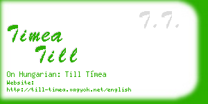 timea till business card